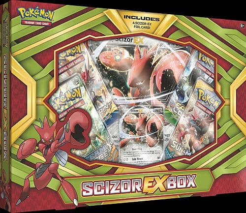 Pokemon EX Box: Scizor-EX - 4 Boosters, Promo & Oversize kort