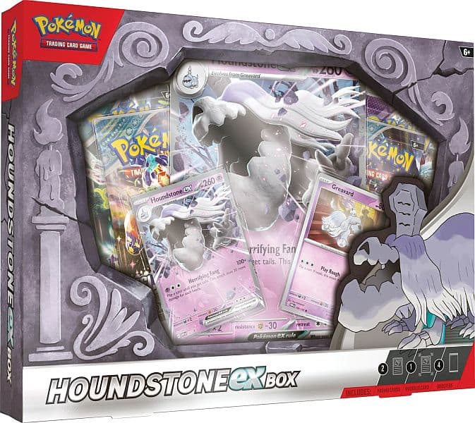 Pokemon ex Box: Houndstone ex (2024) (4 Boosters)