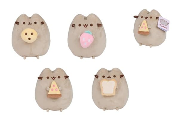 Pusheen: Pusheen Snacking (Cookie, Pizza, Toast, Strawberry) - Plush/Bamse 25cm (1 Random)