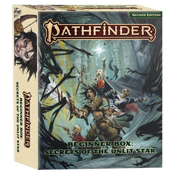 Pathfinder 2e Beginner Box - Secrets of the Unlit Star - Bøger, Guides & Character Sheets! #PZO12013BX