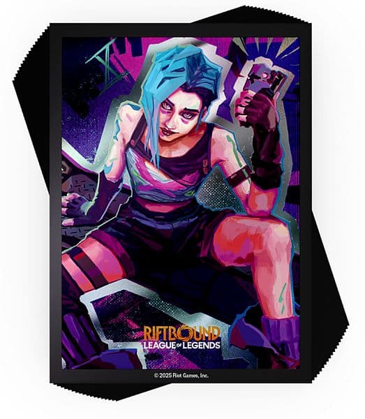 100 Lommer! Riftbound: League of Legends TCG: Set 01: Origins - Jinx - Deck Protector Art Sleeves