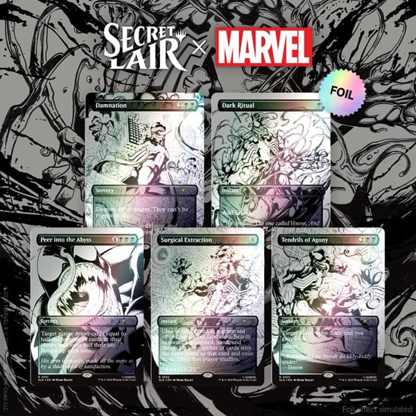 Secret Lair Drop Series (2025): Marvel's Spider-Man Superdrop: Secret Lair x Marvel's Spider-Man: Venom Unleashed (Inks) (Foil)