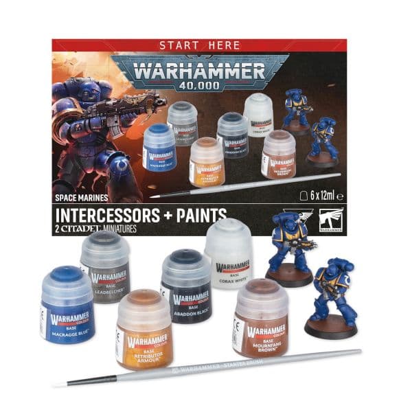 Warhammer Colour - Space Marines: Intercessors + Paint Set - 57170101002