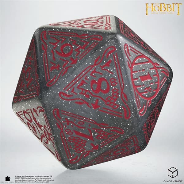 Dice - 20 sidet (D20) Terning - The Hobbit TCG: Jumbo Dice Lunaris (Spindown) Q-Workshop