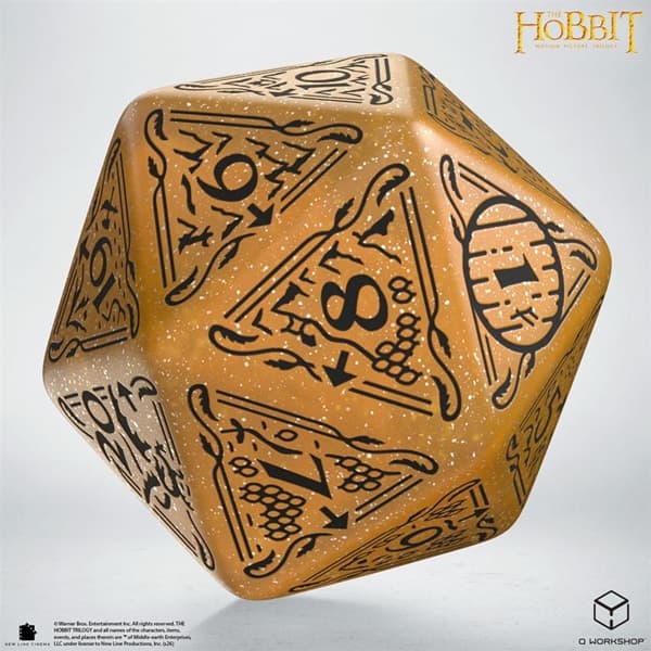 Dice - 20 sidet (D20) Terning - The Hobbit TCG : Jumbo Dice Solaris (Spindown) Q-Workshop