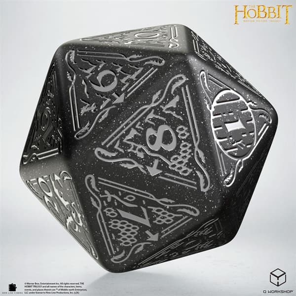 Dice - 20 sidet (D20) Terning - The Hobbit TCG : Jumbo Dice Umbral (Spindown) Q-Workshop