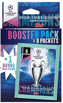 Topps Fodbold-Stickers/Klistermærker: Champions League 2024/2025 - Eco Pack Box (8+1 Boosters)