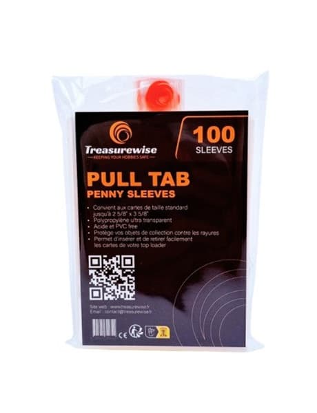 TreasureWise - Pull Tab - Penny Sleeves (100 Kortlommer)
