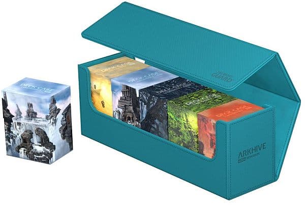 Ultimate Guard Arkhive Flip Case (Multi-Deck Box) 400+ Standard Size XenoSkin Monocolor Petrol Blue (Petroleumsblå)