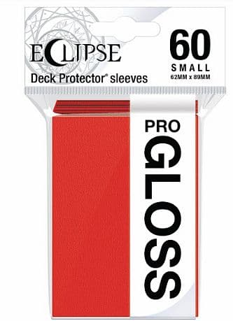 60 lommer - Ultra Pro - Eclipse Gloss SMALL: Apple Red (Rød) (Top kvalitet) - Professional Sleeves #15628