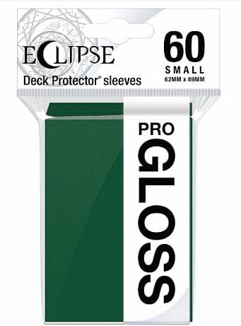 60 lommer - Ultra Pro - Eclipse Gloss SMALL: Forest Green (Grøn) (Top kvalitet) - Professional Sleeves #15629