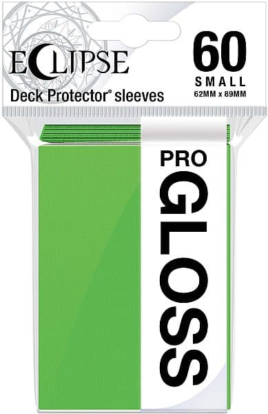 60 lommer - Ultra Pro - Eclipse Gloss SMALL: Lime Green (Grøn) (Top kvalitet) - Professional Sleeves #15630