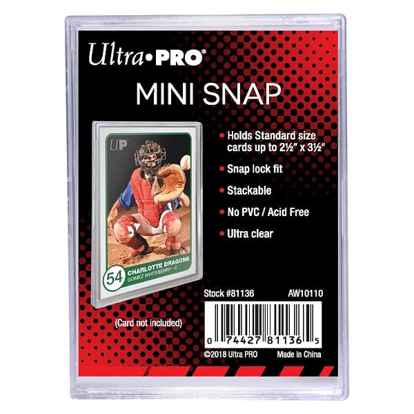 Ultra Pro Mini Snap Card Holder - Standard Size (2,5" x 3,5") - Sleeves #81136