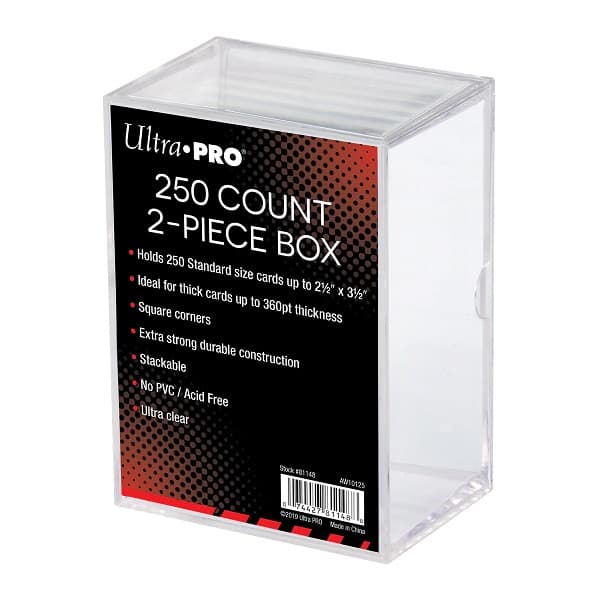 Deck Box - Storage Box: 2-Piece 250 Count Card Storage Box (Clear) - Ultra Pro #81148