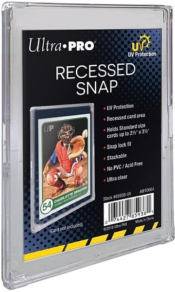 Ultra Pro UV Recessed Snap Card Holder - Standard Size (2,5" x 3,5") - Sleeves #85938-UV