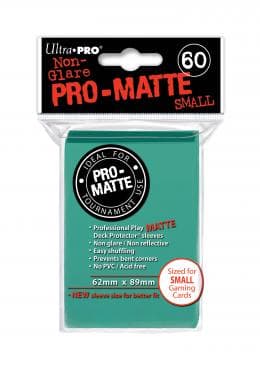 60 lommer - Ultra Pro - PRO-Matte SMALL Aqua (Høj Kvalitet) - Non-Glare - Professional Sleeves Yu-Gi-Oh! størrelse #84152