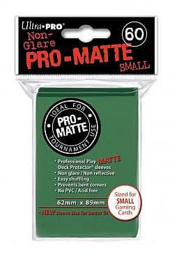 60 lommer - Ultra Pro - PRO-Matte SMALL Green (Grøn) - Non-Glare - Professional Sleeves Yu-Gi-Oh! størrelse #84265