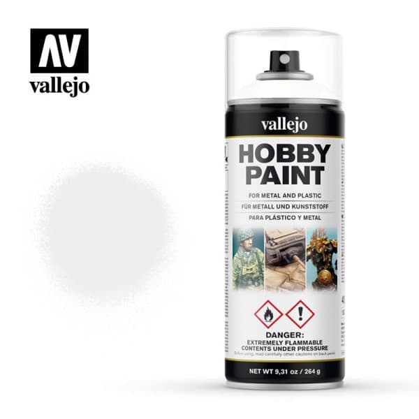 Vallejo - Hobby Paint Primer Sprays: White - 400ml