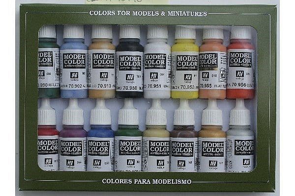 Vallejo Model Color: Paint set – Basic Colors U.S.A. (16 colors)
