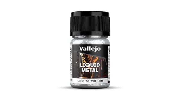 Vallejo Maling - Model Color: Liquid Gold - Silver (Alcohol Based) - 35 ml.