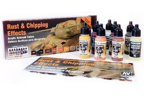 Vallejo Model Air: Paint set – Rust & Chipping Effects (8 colors)