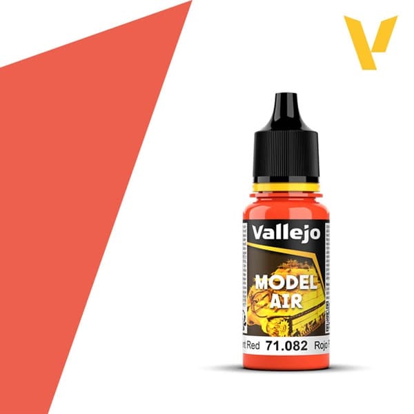 Vallejo Maling - Model Air: Fluorescent Red - 17ml