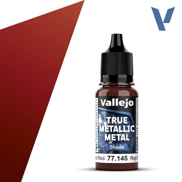 Vallejo Maling - True Metallic Metal: Shade - Forged Red - 18ml