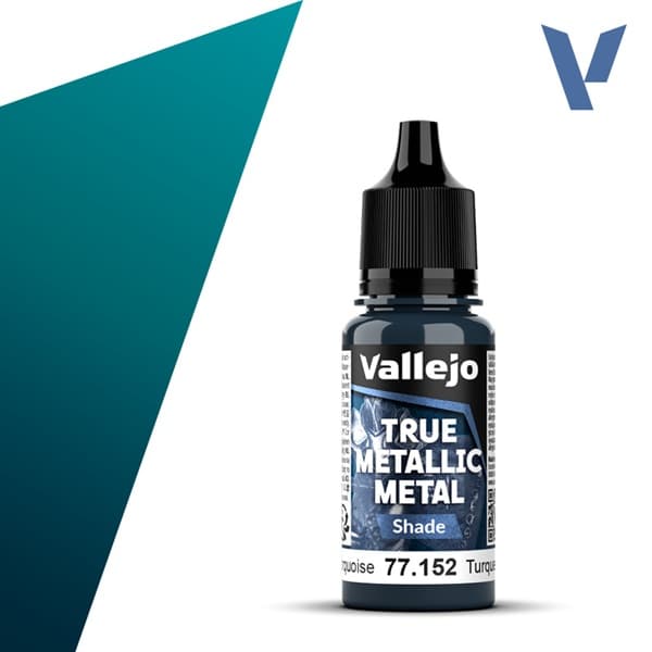 Vallejo Maling - True Metallic Metal: Shade - Hydra Turquoise - 18ml