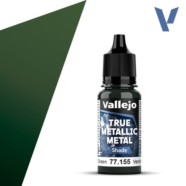 Vallejo Maling - True Metallic Metal: Shade - Amber Green - 18ml