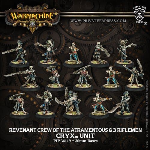 Cryx Ally: Revenant Crew of the Atramentous w/3 Riflemen - Unit (15) - PIP-34119