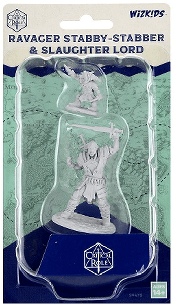 D&D - Fantasy Miniatures - Critical Role: Unpainted Miniatures - Ravager Stabby-Stabber & Slaughter Lord #WZK90479