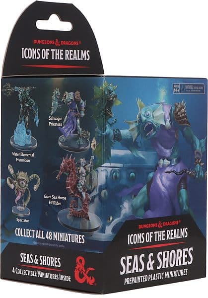 D&D - Fantasy Miniatures Set 28 - Icons of the Realms: Seas & Shores - Booster Pack (4 Figurer)