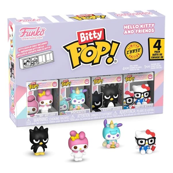 Funko Pocket Pop: Sanrio - Hello Kitty and Friends Bitty - Series 4 - Vinyl Figure 4-Pack 2cm