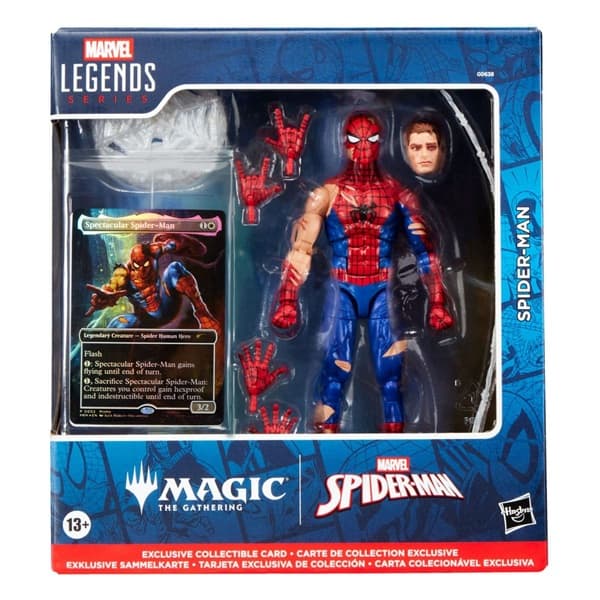 Marvel Legends Magic: The Gathering: Spider-Man - Battle-Damaged Spider-Man (plus Exclusive Foil Card) - Action Figure 15 cm