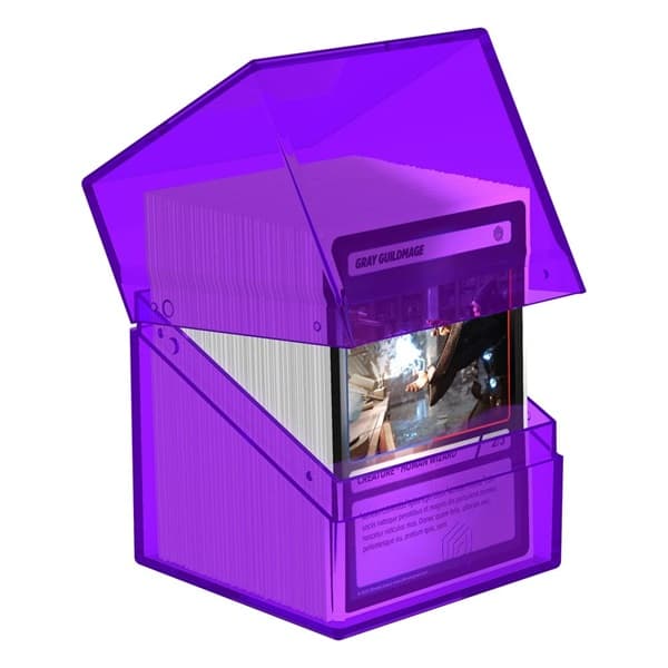 Ultimate Guard Boulder Deck Case (Deck Box) 100+ Standard Size Clear: Amethyst