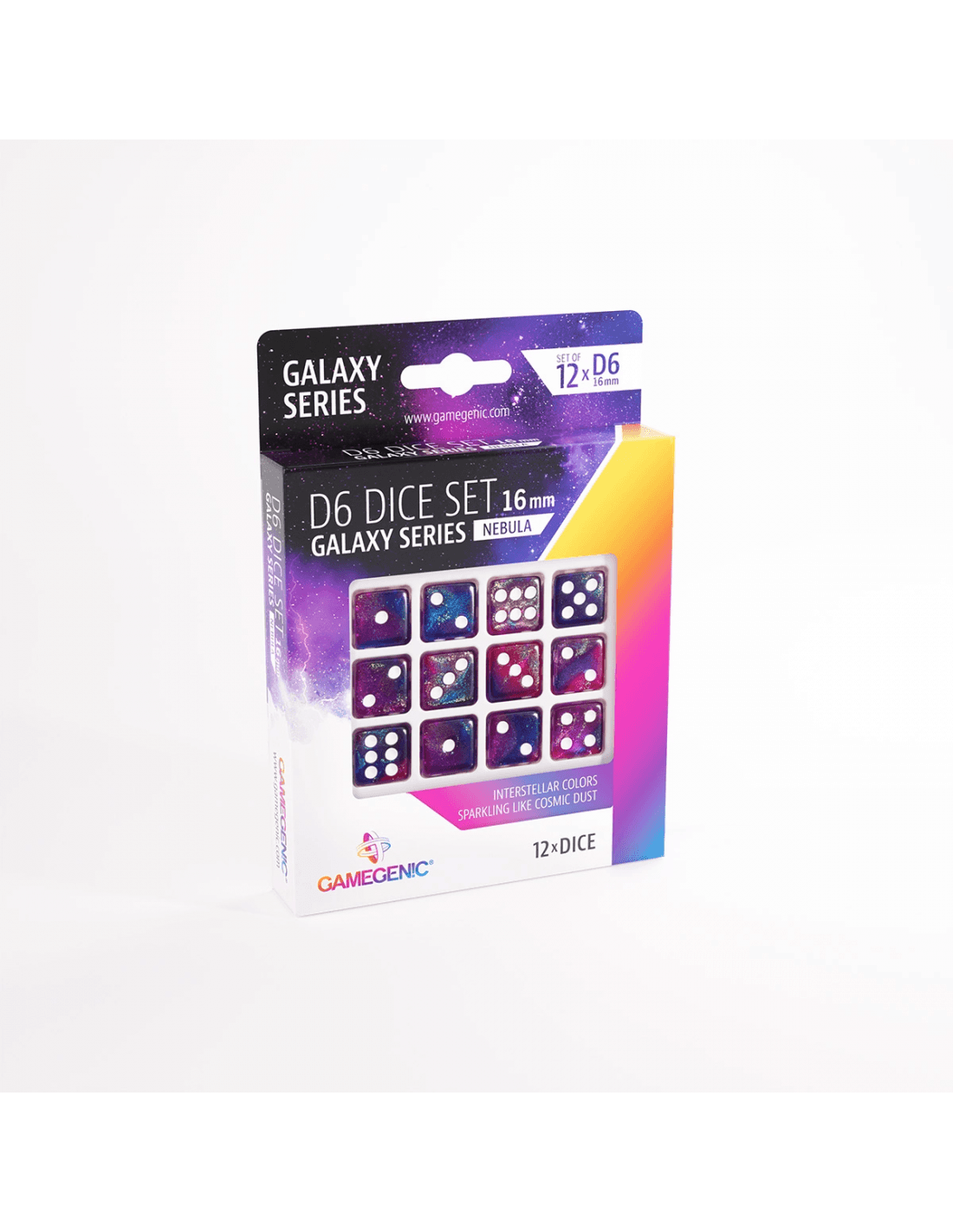 Nebula D6 Terninger 12 stk - Galaxy Series - GameGenic
