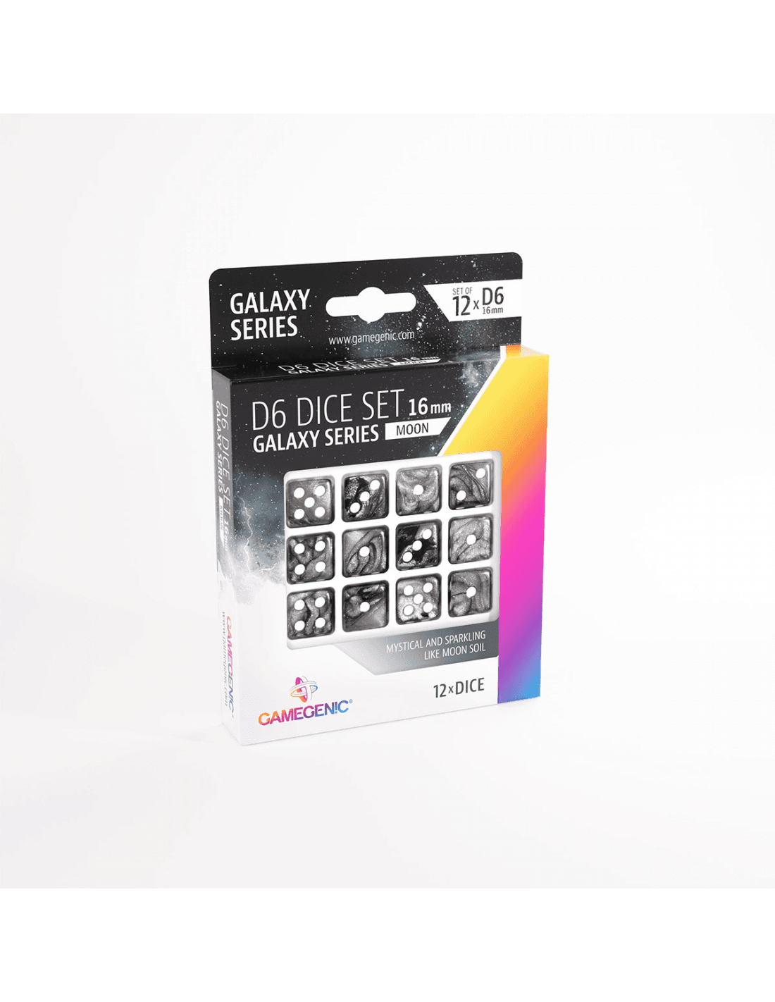 Moon D6 Terninger 12 stk - Galaxy Series - GameGenic