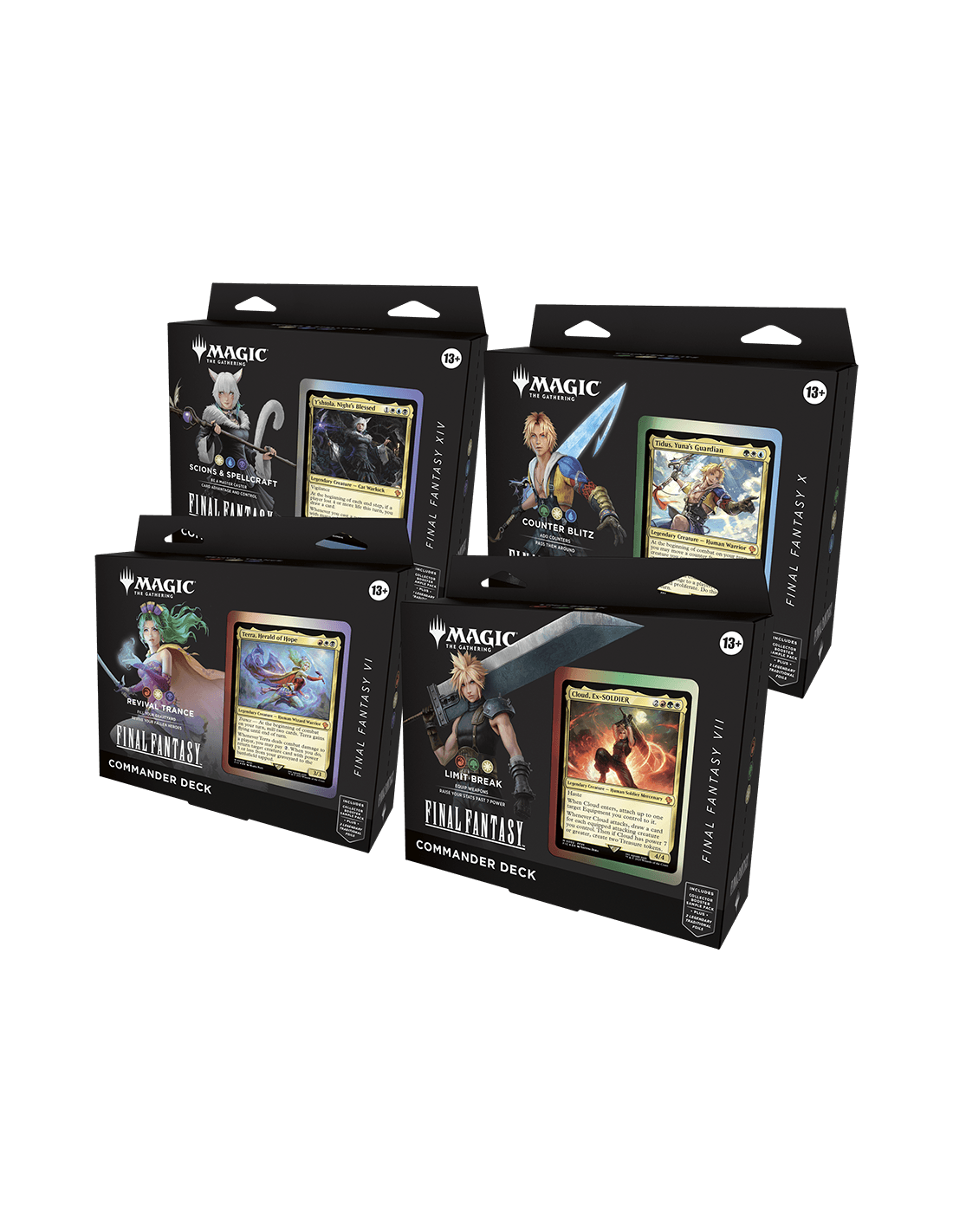 Alle 4 Commander Decks - Final Fantasy - Magic the Gathering