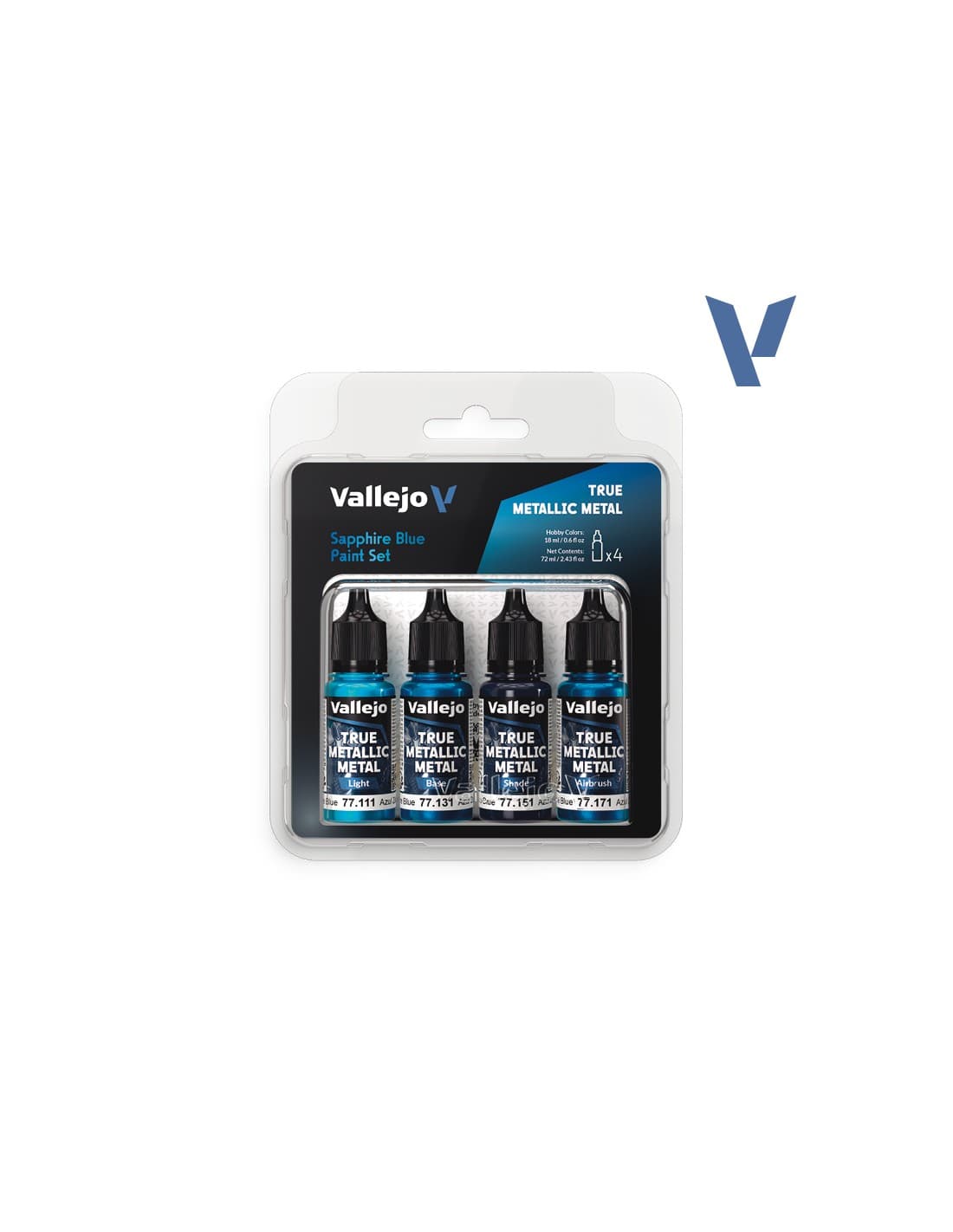 Sapphire Blue Paint Set - True Metallic Metal - Vallejo