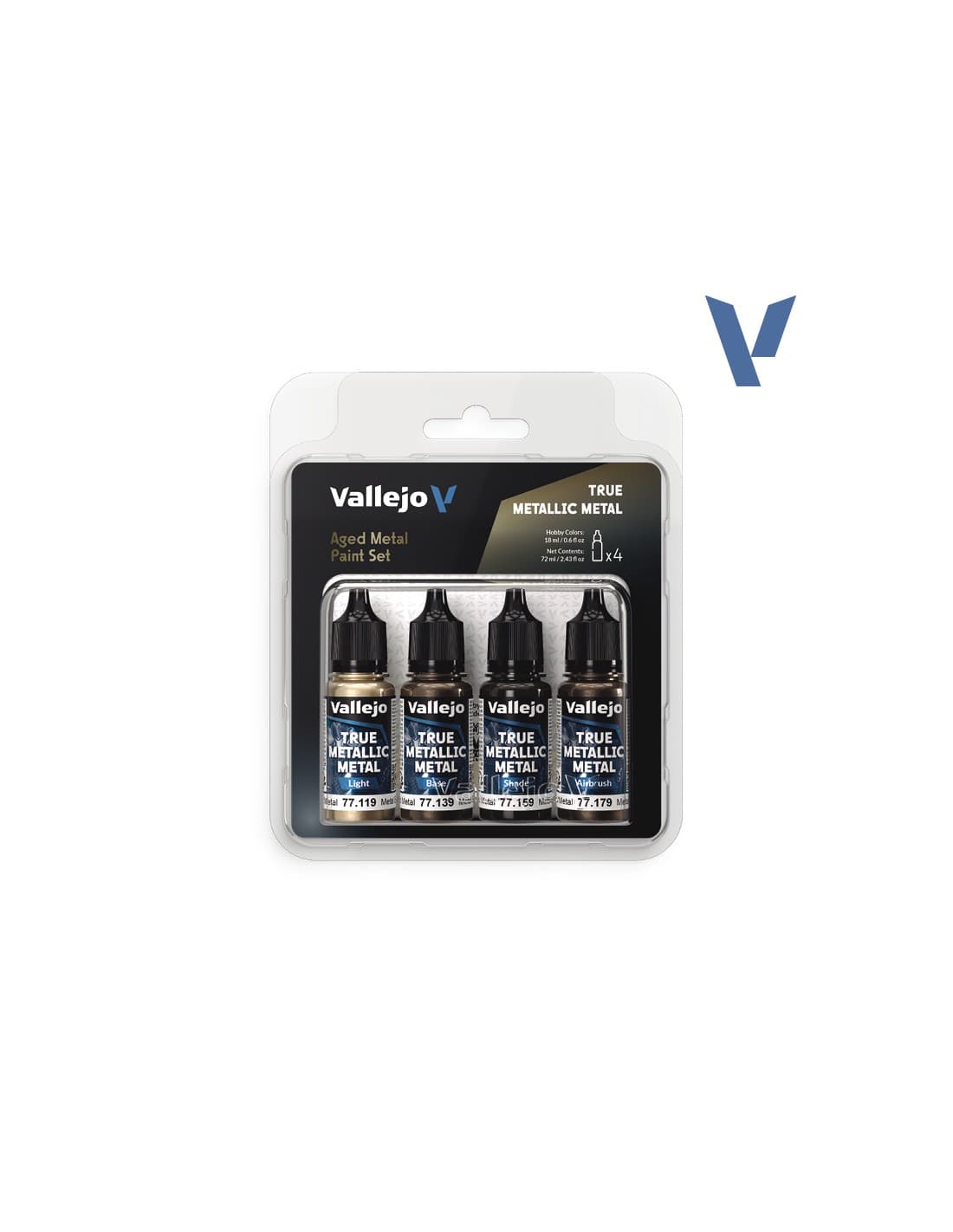 Aged Metal Paint Set - True Metallic Metal - Vallejo