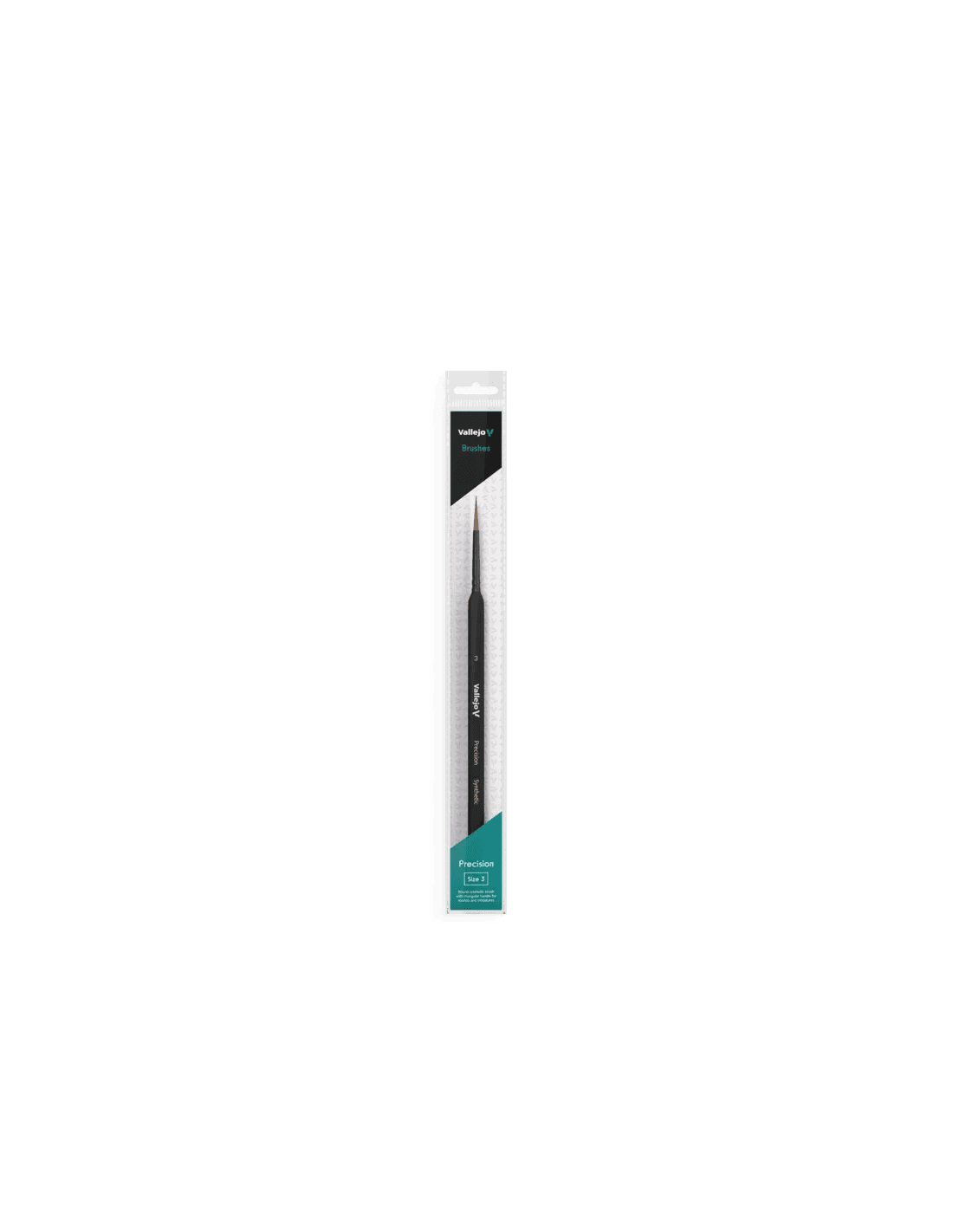 Precision Brush - Størrelse 3 - Round Synthetic Brush - Triangular Handle - Vallejo