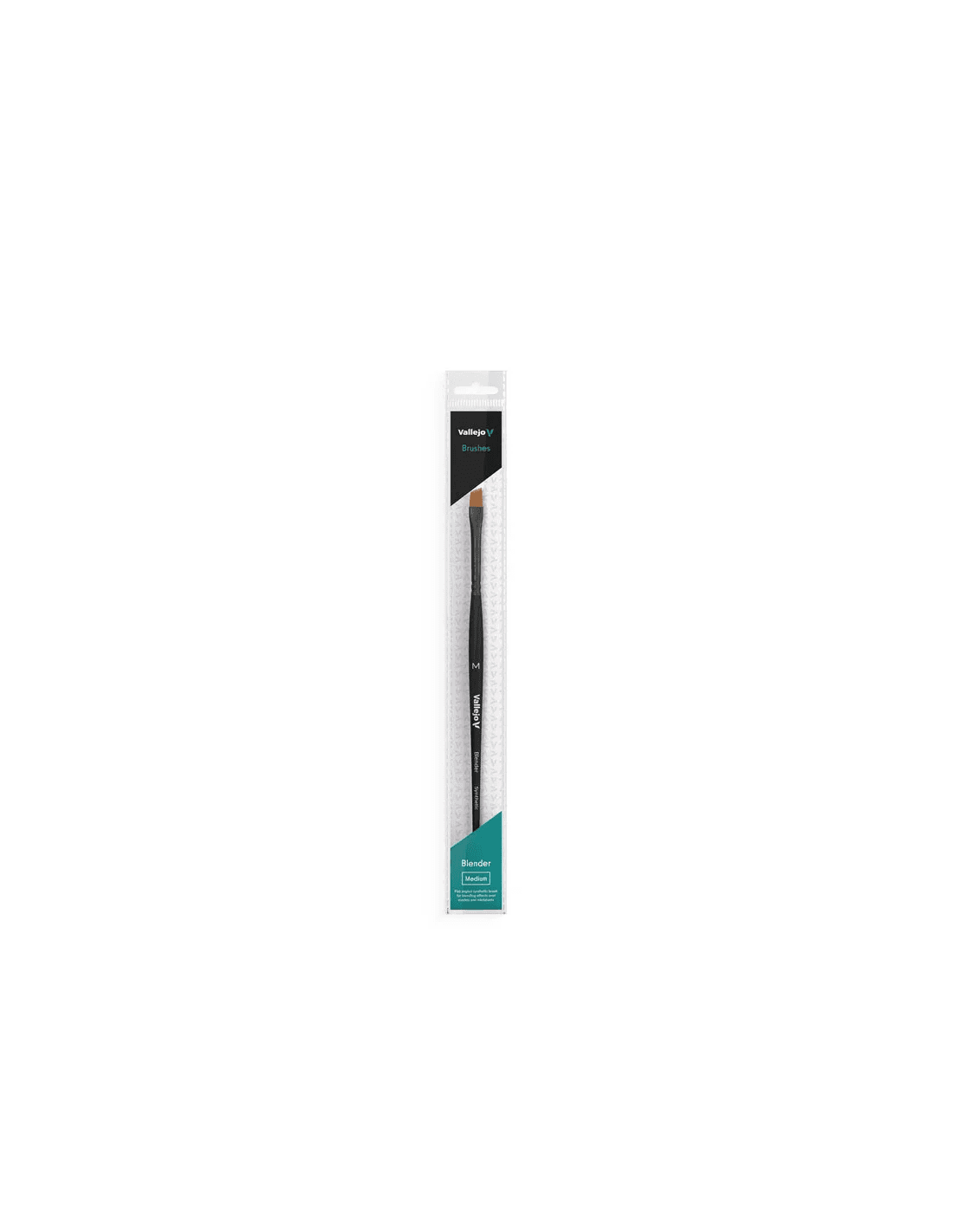 Blender Brush - Medium - Flat Angled Synthetic Brush - Vallejo